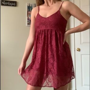 Hollister maroon summer dress